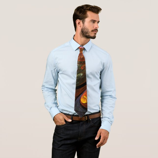 Flytande Anslutning Modern Kosmisk Abstrakt Konst Slips (In Situ)