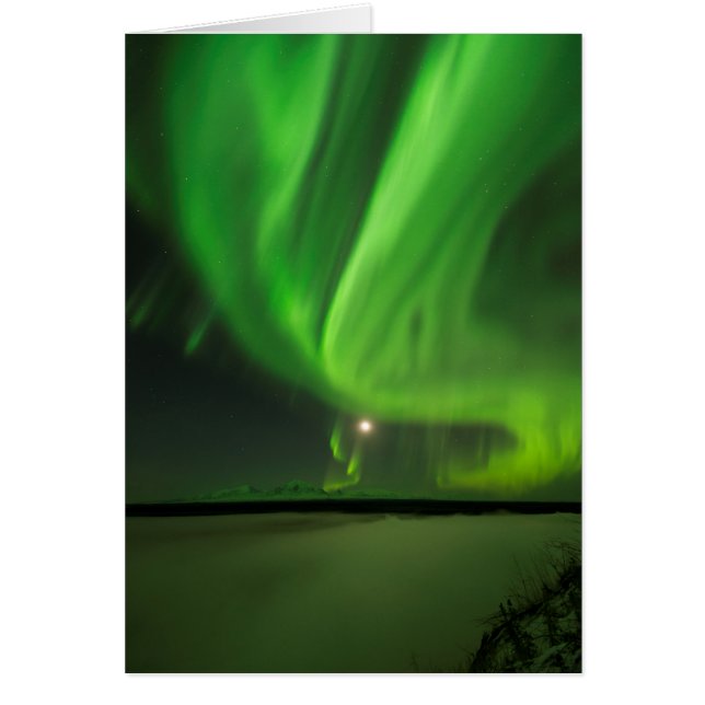 Flytande Aurora Hälsningskort (Framsidan)