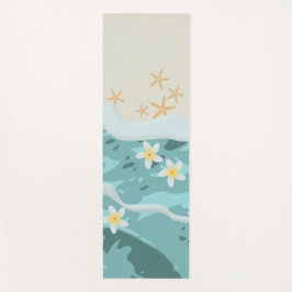 Flytande av Frangipanis på Beach Wave Meet Starfis