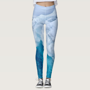 Flytande av Iceberg i Arktiska havet Ilulissat Grö Leggings