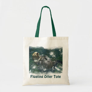 Flytande av Sea Otter Shopping Tote-serien Tygkasse