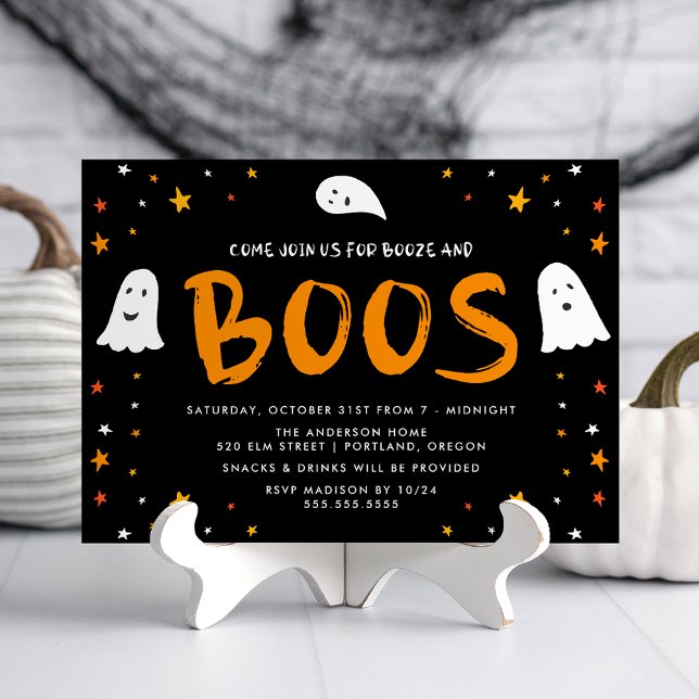 Flytande av Spöken Boos och Sprit Halloween fest Inbjudningar (Skapare uppladdad)