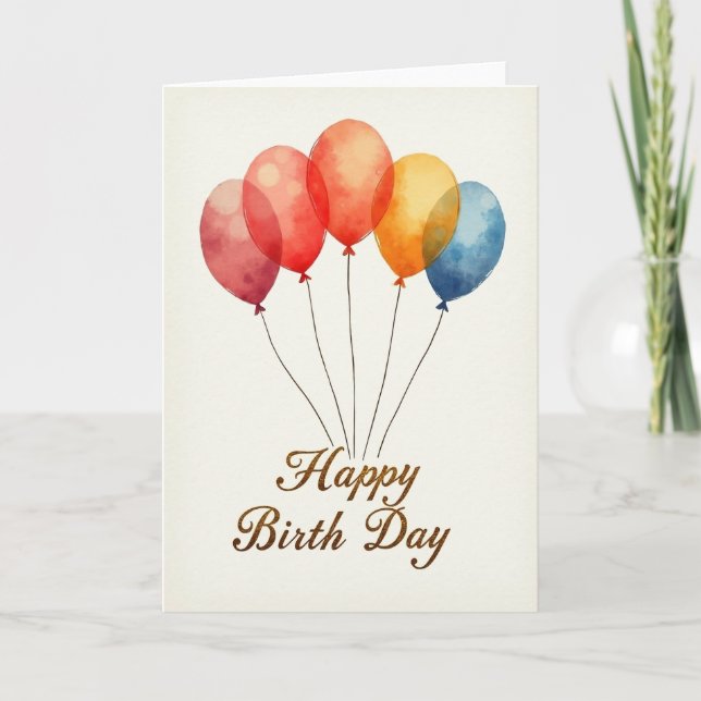 Flytande ballonger festiv kort (Framsida)