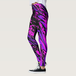 Flytande Bio-Hazard Randiga Leggings för kvinnor