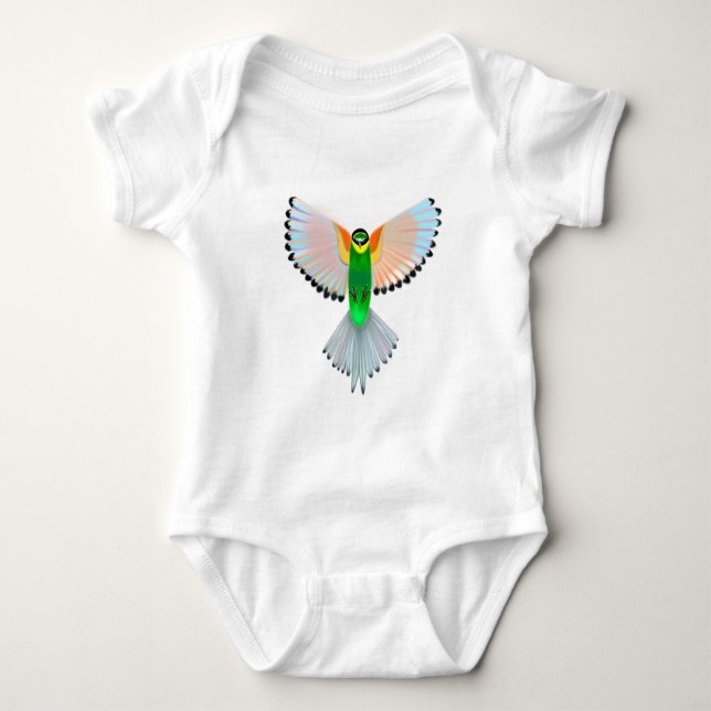 Flytande Bird Baby Bodykostym T Shirt (Framsida)