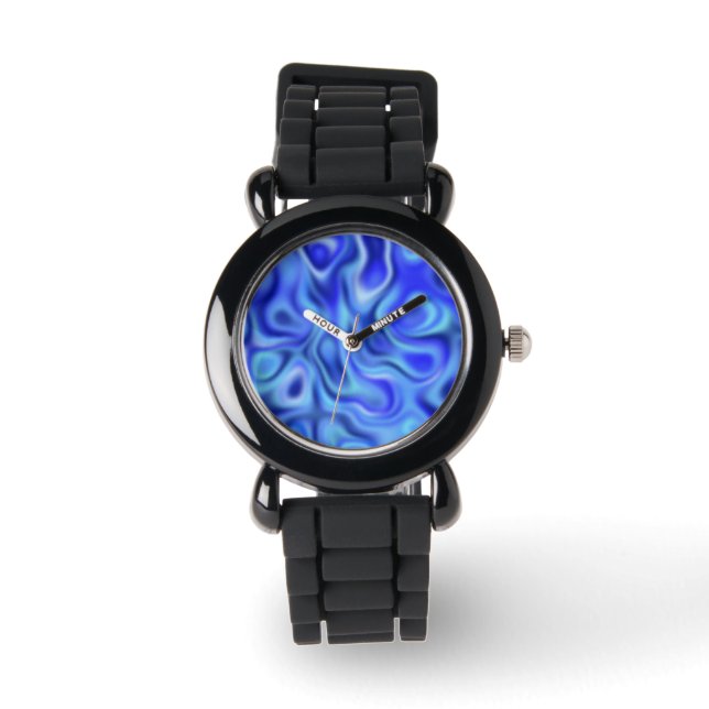 flytande blå armbandsur (Framsida)