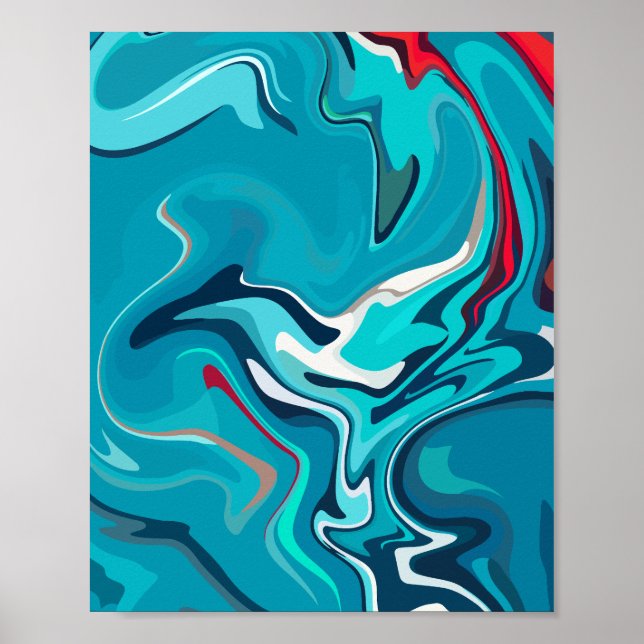 Flytande blå harmoni  poster (Framsidan)