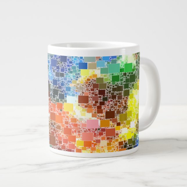 Flytande blockteckning jumbo mugg (Framsida höger)