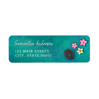 Flytande blommor spa adressetiketter returadress etikett