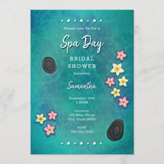 Flytande blommor Spa-dags-inbjudan Inbjudningar