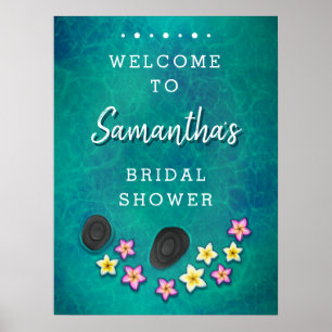 Flytande blommor Spa Välkomstskylt Poster