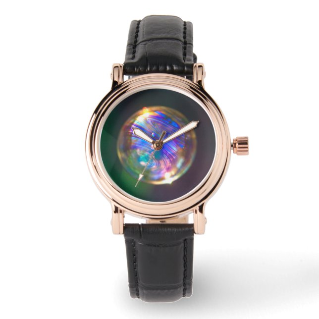 Flytande bubbelreflektion armbandsur (Framsida)
