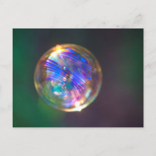 Flytande bubbelreflektion vykort