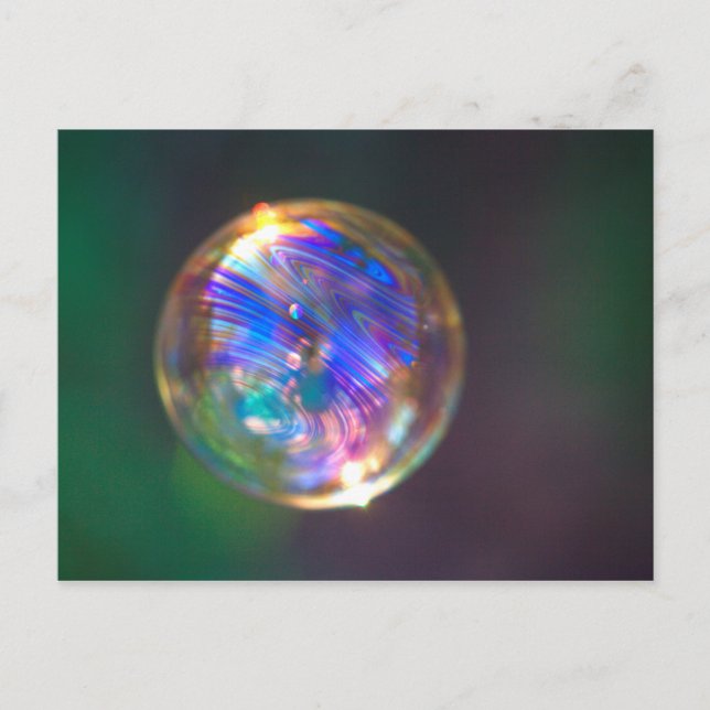 Flytande bubbelreflektion vykort (Framsida)