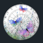 Flytande Butterflies Dart Board Darttavla<br><div class="desc">Skarborre med Vår-färgade blomsterfärger som flyger i Nature Watercolor Painting Butterfly och Flowers - Välj / Lägg till din favorittext / Färg - Gör din unika Dartboard Gift - Ändra storlek och flytta eller ta bort eller lägg till inslag med anpassning verktyg! - Teckning och MJÖLKS utformning. Du kan också...</div>