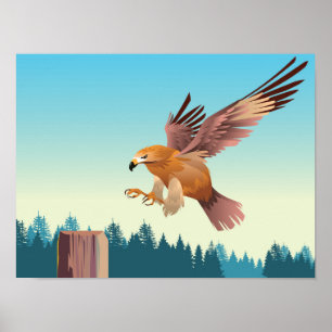 Flytande Buzzard Poster