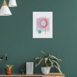 Flytande cirkel 5 Abstrakt konst Poster