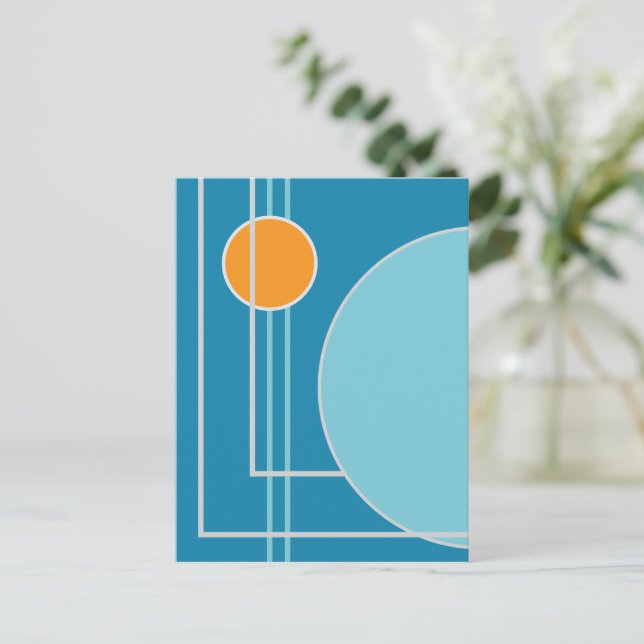 Flytande cirklar 11 Abstrakt design vykort (Stående Fram)