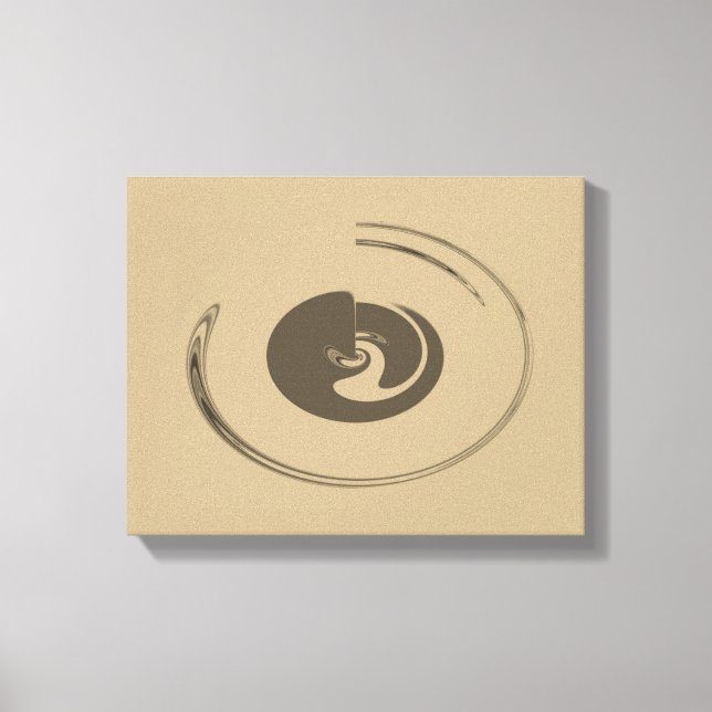 Flytande cirklar - Omformad arbetsyta Canvastryck (Framsida)