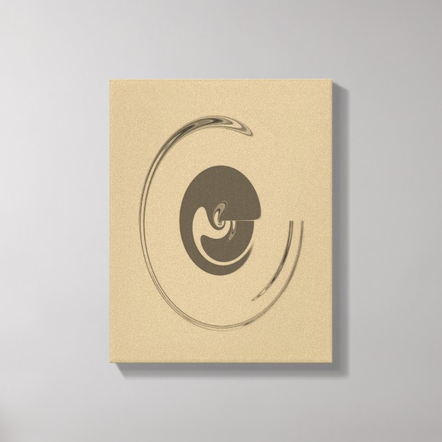 Flytande cirklar - Omformad arbetsyta Canvastryck (Framsida)