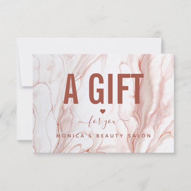 Flytande Cream Marble Chic Elegant Beauty Salon Kä (Framsida)