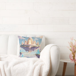 Flytande Crystal Temple Pillow - Etheral Fantasy Kudde