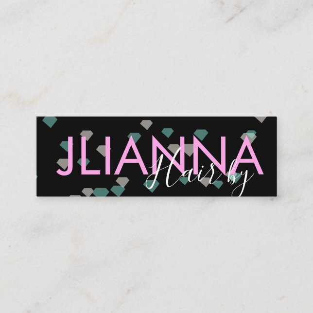 Flytande Diamond Makeup Salong Naglar Ögonfransar  Mini Visitkort (Framsida)