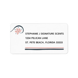 Flytande dofter Personlig returadress Adressetikett