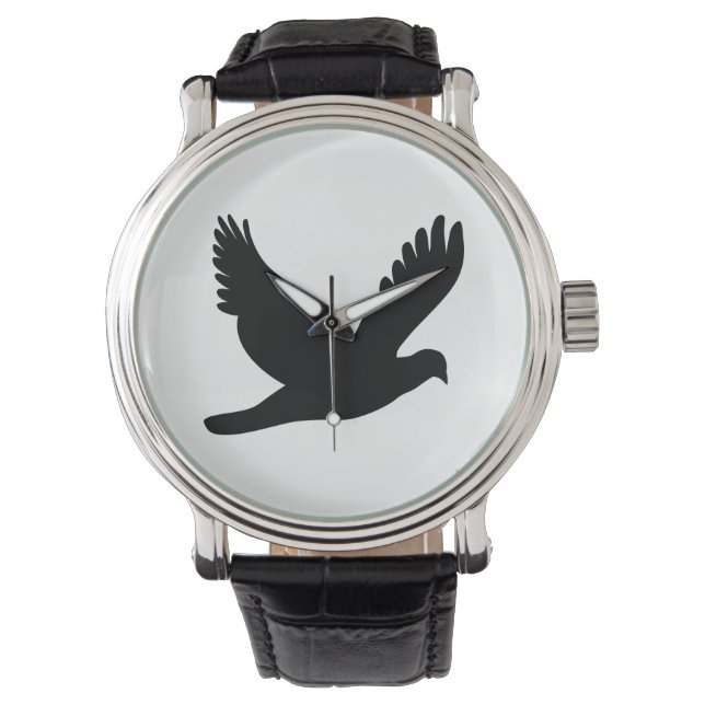 Flytande Dove Silhouette Armbandsur (Framsida)