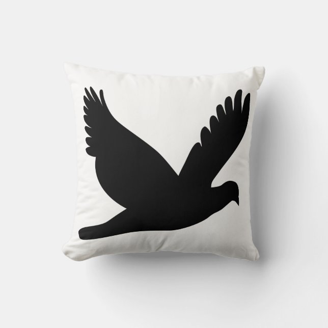 Flytande Dove Silhouette Kudde (Framsida)