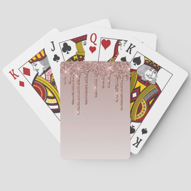 Flytande drivmedel ro Guld Glitter Casinokort (Baksidan)