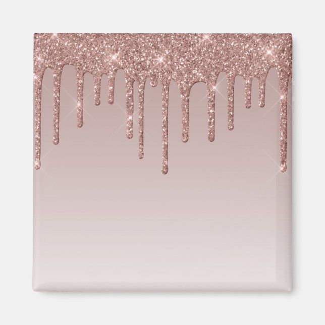 Flytande drivmedel ro Guld Glitter Magnet (Framsidan)