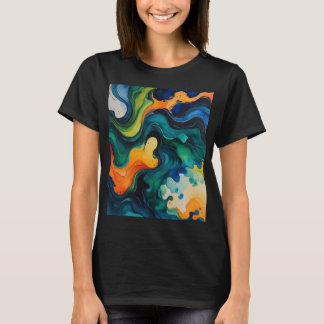 Flytande Drömlandskap – Abstrakt Akvarellflöde T-s T Shirt