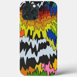 Flytande droppfärgad Groovy Rand Trippy Mönster
