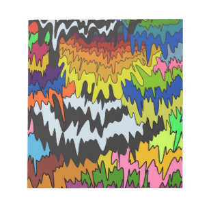 Flytande droppfärgad Groovy Rand Trippy Mönster Anteckningsblock