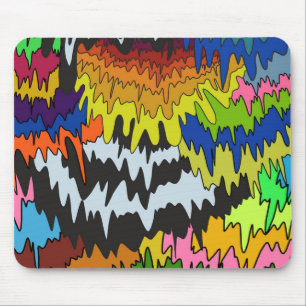 Flytande droppfärgad Groovy Rand Trippy Mönster Musmatta
