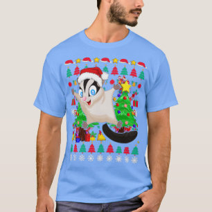 Flytande ekorre Festive Sugar Glider Julafton Ugly T Shirt
