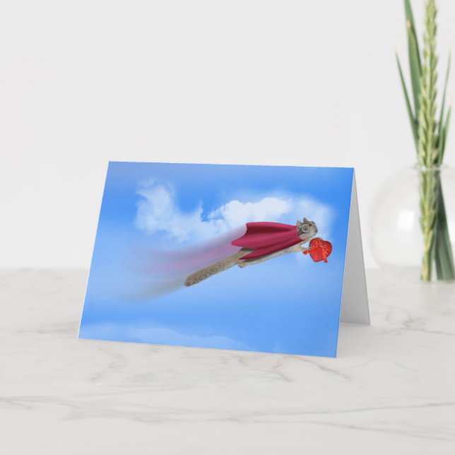 Flytande ekorre och godis helgkort (Framsida)