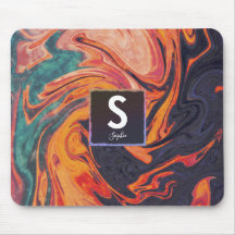 Flytande Elegant Marble Namn Monogram