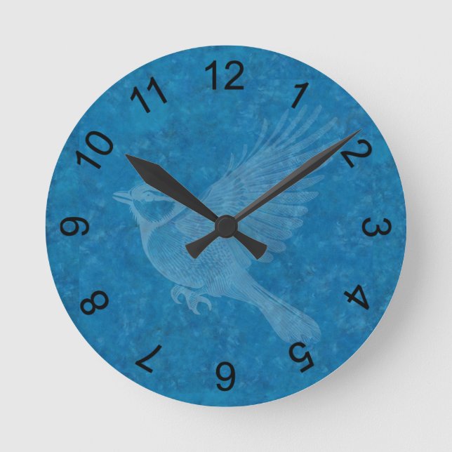 Flytande fåglar rund klocka (Framsida)