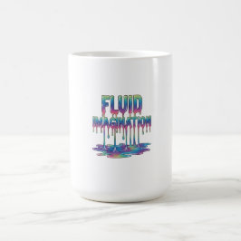 Flytande fantasi Abstrakt flödande former Kaffemugg