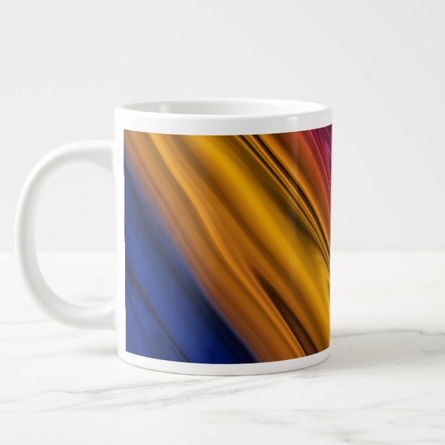 Flytande färg abstrakt jumbo mugg (Vänster)