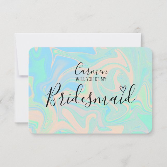 Flytande faux holograf iridescent struktur (Framsida)