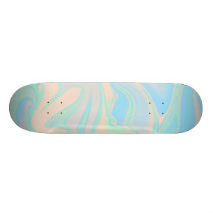 Flytande faux holograf iridescent struktur mini skateboard bräda 18,5 cm