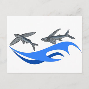 Flytande fisk (Exocet) Vykort