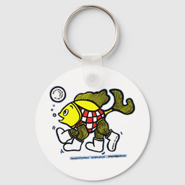 Flytande fisk nyckelring (Framsida)