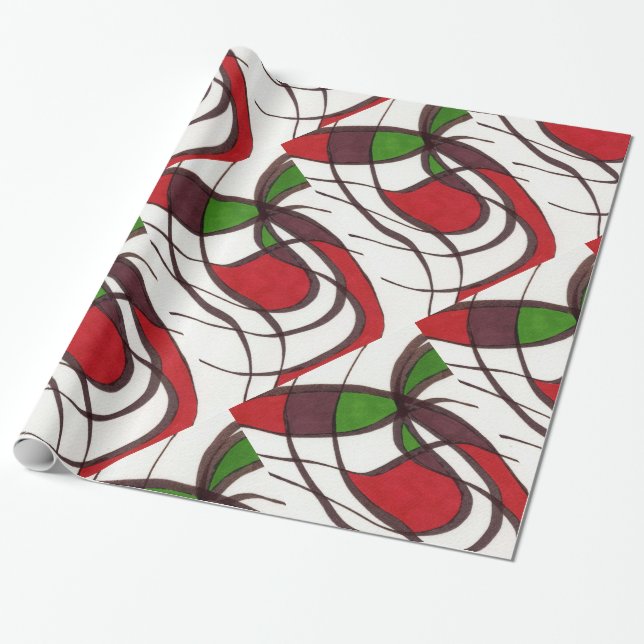 "Flytande fiskstor" Abstrakt Papper figursättning Presentpapper (Utrullad)