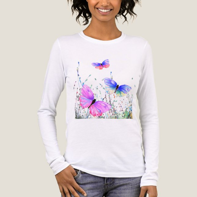 Flytande fjärilar t shirt (Framsida)