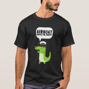 Flytande flingbåt med träsk från flygplan t shirt