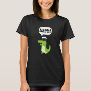Flytande flingbåt med träsk från flygplan t shirt